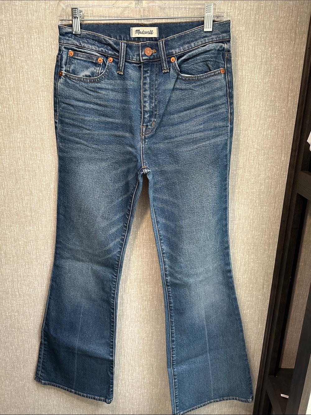 Madewell Medium Blue Flared Jeans - Classic Wash